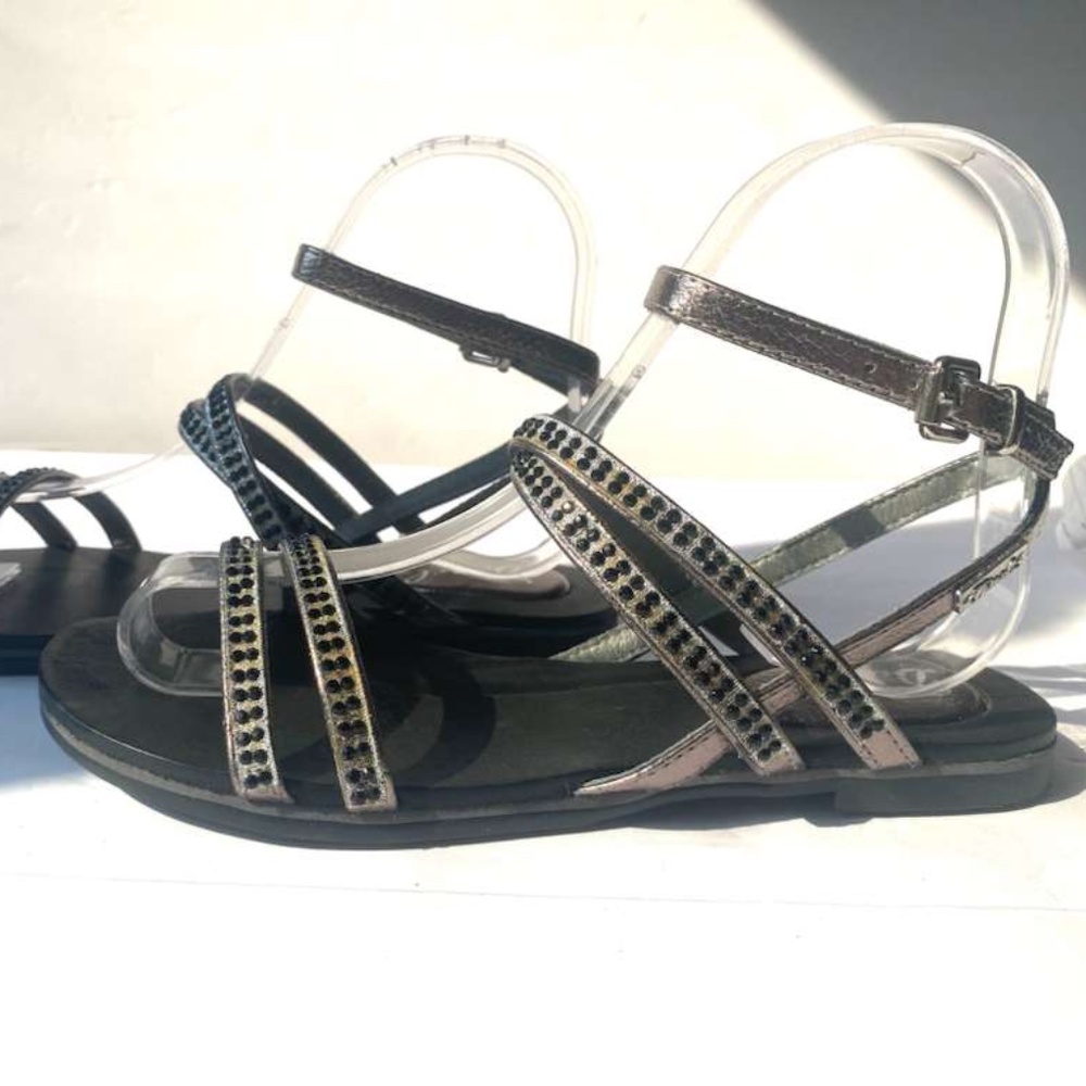 NEW Diesel Girls Teen GLITTER STRAPPY SANDALS Eu 33.5 / US 2 RTL $90